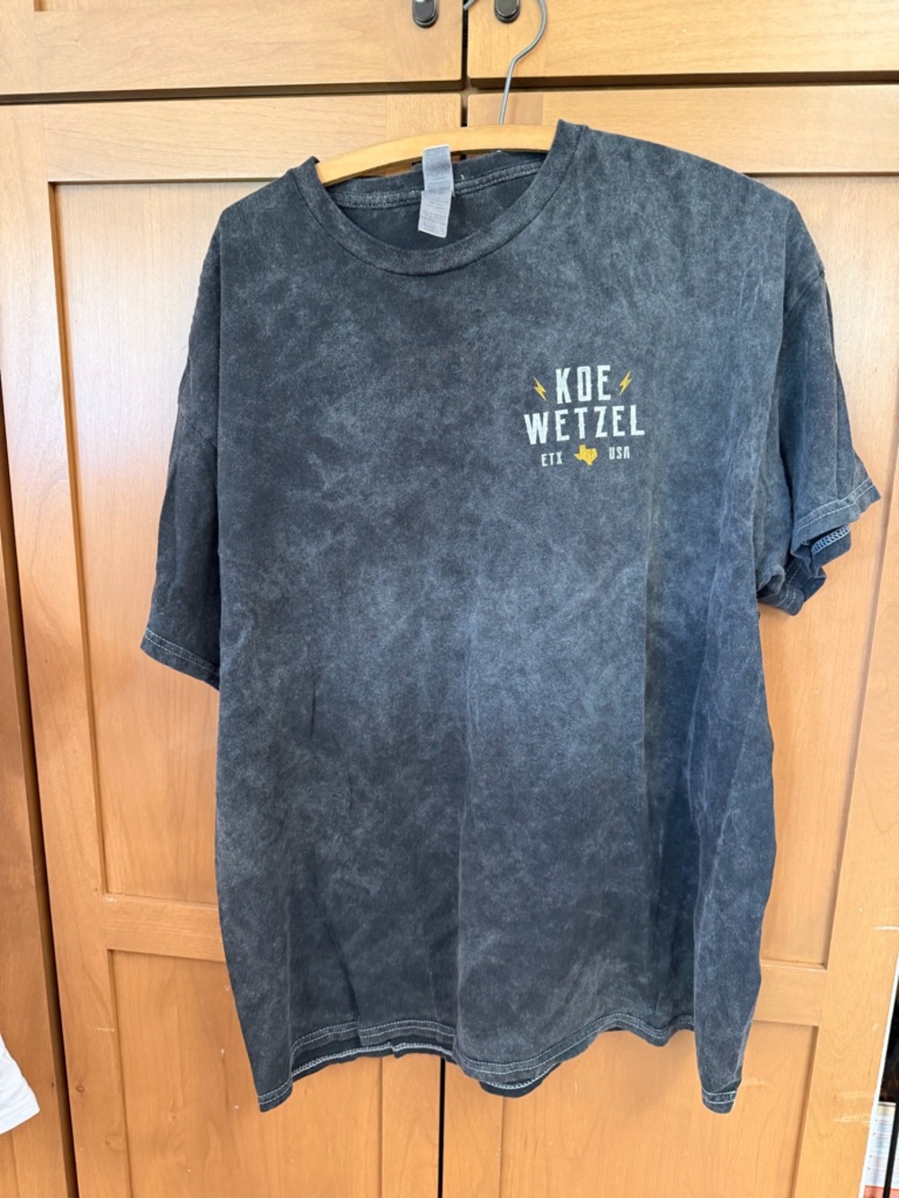 Gildan Black Mineral Wash Koe Wetzel Logo Tee